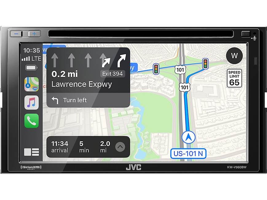 JVC KW-V960BW 6.8" DVD Receiver with Wireless Apple CarPlay and Android Auto